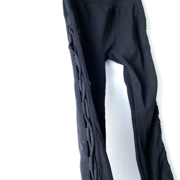 Free People movement xs black leggings side lace up - Picture 7 of 16